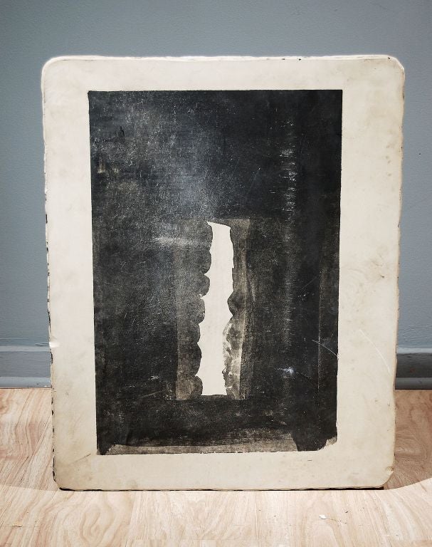 Lithography Stone with an Image by Pierre Soulages