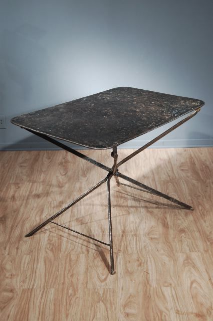 A Period Folding Steel Campaign Table