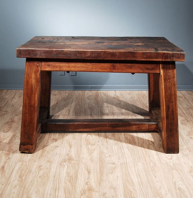 Large Scale Oak Work Table