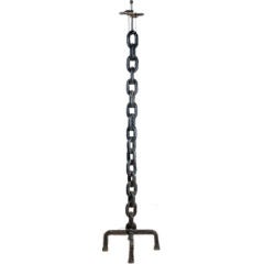 French 40's Wrought Iron Standing Floor Lamp