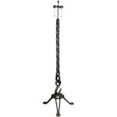French 40's Wrought Iron Standing Floor Lamp
