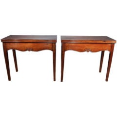Pair of Continental Walnut Consoles