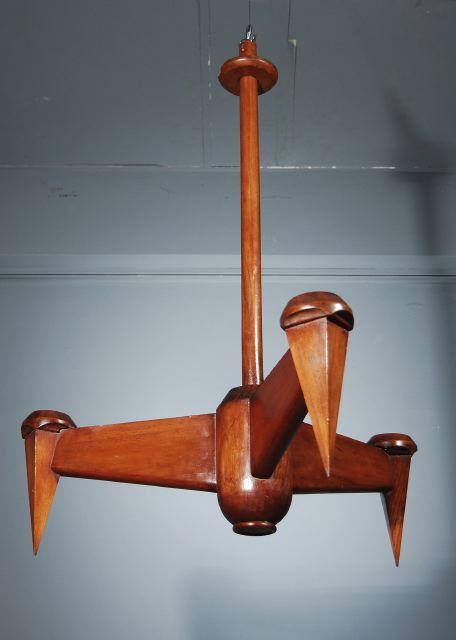 Futurist Walnut Chandelier