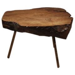 Vintage Austrian Walnut Low Table in the Manner of Carl Aubock