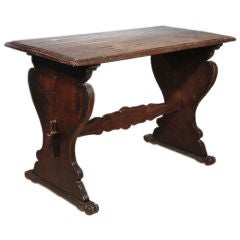 Baroque Style Walnut Trestle Table