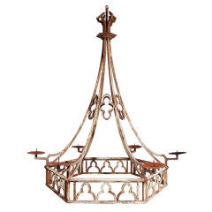 Whimsical Large Scale Iron Chandelier