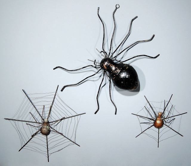 A Collection of French Cast Metal Insects.