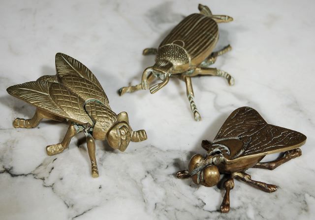 A Collection of French Cast Metal Insects. For Sale at 1stDibs