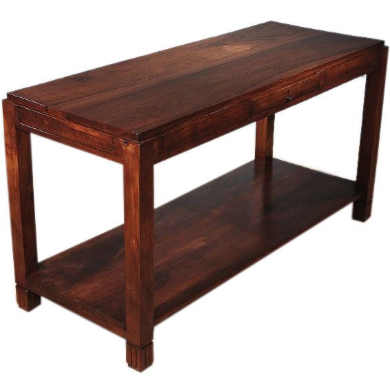 A Continental Moderne Black Walnut Center Table For Sale