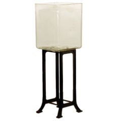 Laboratory / industrial glass container on stand