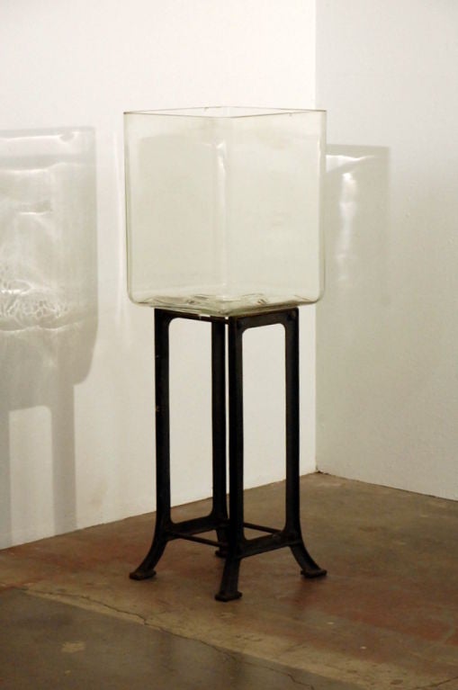 American Laboratory / industrial glass container on stand