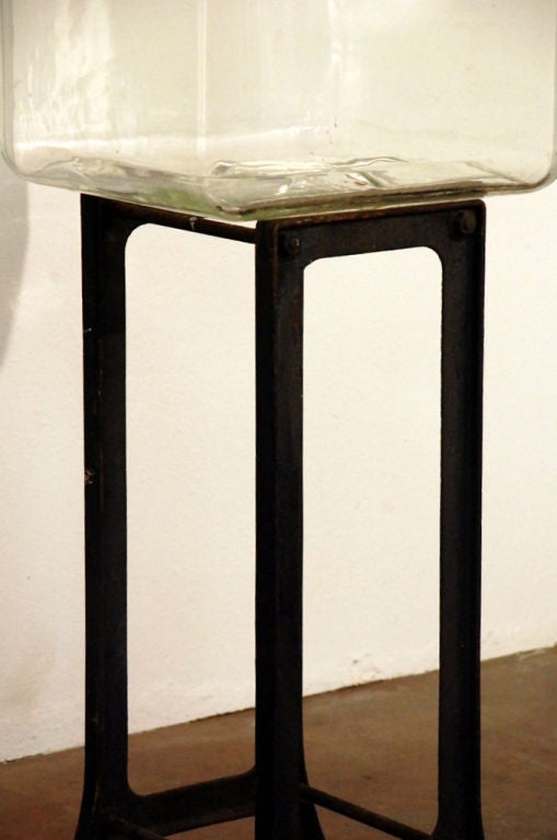 20th Century Laboratory / industrial glass container on stand