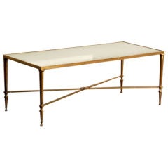 Classic French 40's gilt bronze coffee table by Maison Jansen