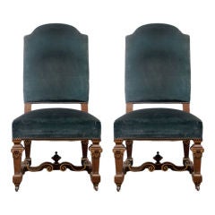 Pair of oversized Louis XIV style chairs