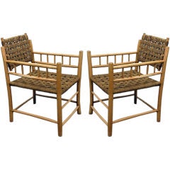 Pair of French 40's armchairs in the style of Francis Jourdain