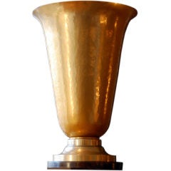 Classic gilt Art Deco urn lamp by Genet & Michon