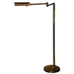 Classic extendable brass reading lamp by Kock + Lowy