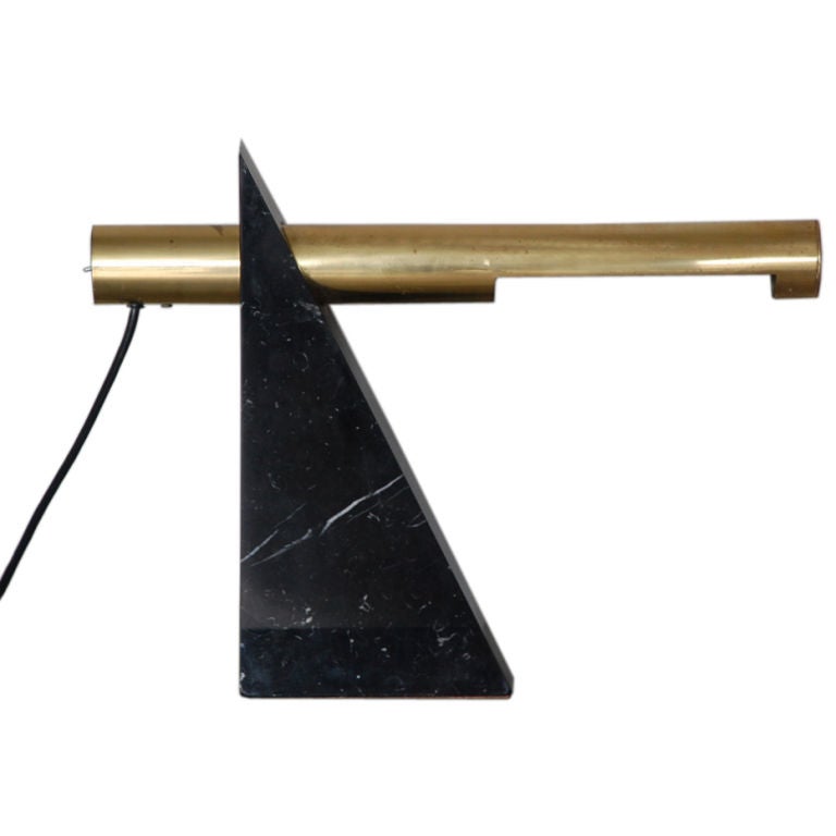 Geometric Marble And Brass Desk Lamp By George Kovacs At 1stdibs Geometric Marble And Brass Desk Lamp By George Kovacs For