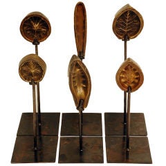 Antique botanical bronze mold collection