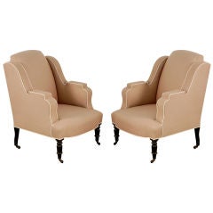 Pair of chic large Napoleon III bergeres Pair of chic large Napoleon III bergeres