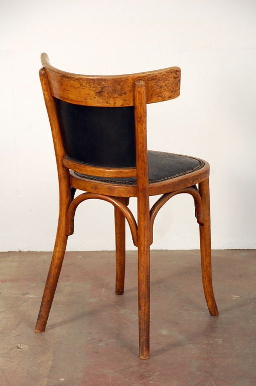 Set of 7 + 1 French bistro early 20th century dining chairs 4