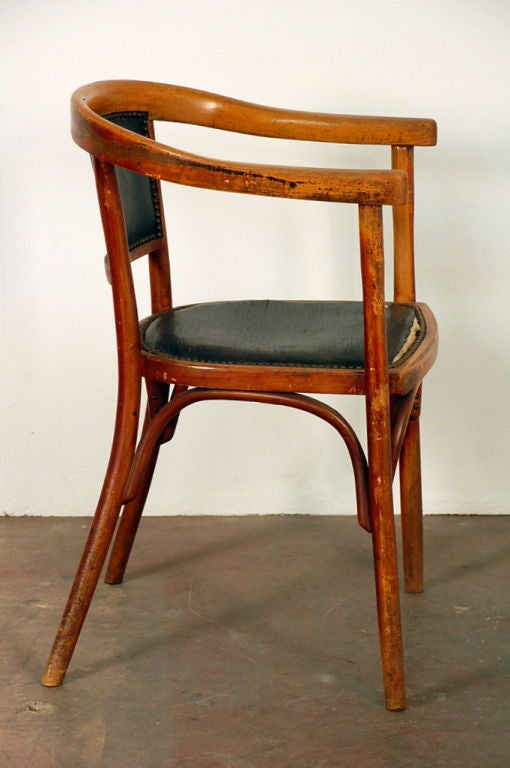 Set of 7 + 1 French bistro early 20th century dining chairs 5