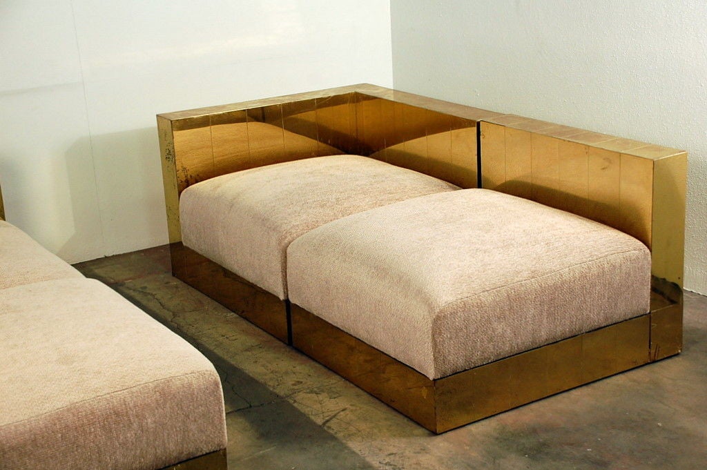 Mid-20th Century Rare vertical Cityscape sofa(s) by Paul Evans