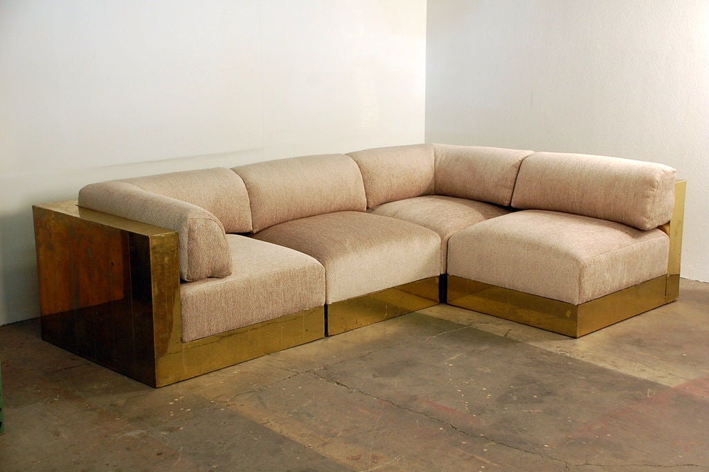 Rare vertical Cityscape sofa(s) by Paul Evans 3