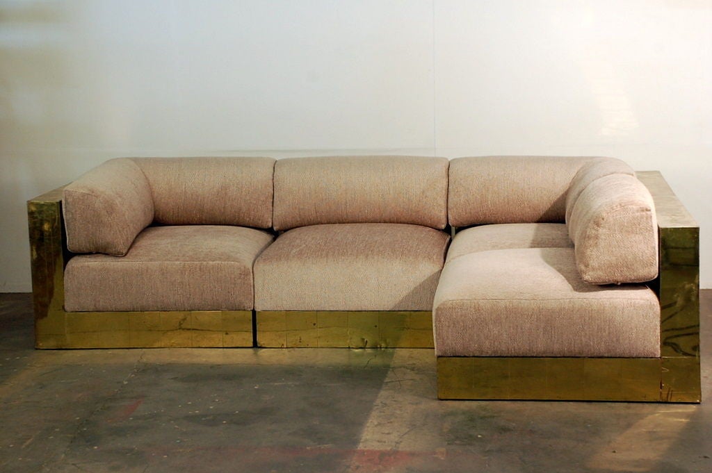 Rare vertical Cityscape sofa(s) by Paul Evans 4