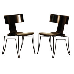 Pair of classic Klismos chairs by John Hutton for Donghia