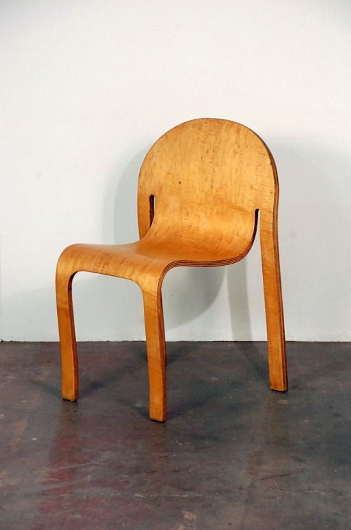 American Sculptural bentwood chair in the style of Hans Pieck