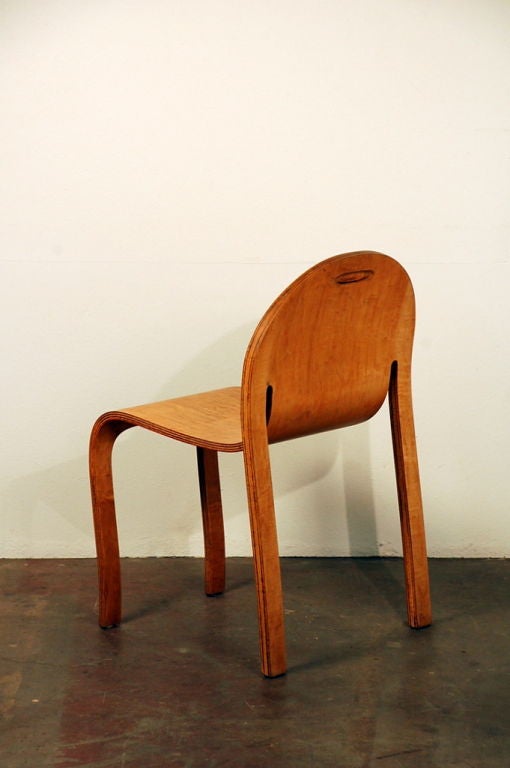 Sculptural bentwood chair in the style of Hans Pieck 1