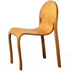 Sculptural bentwood chair in the style of Hans Pieck