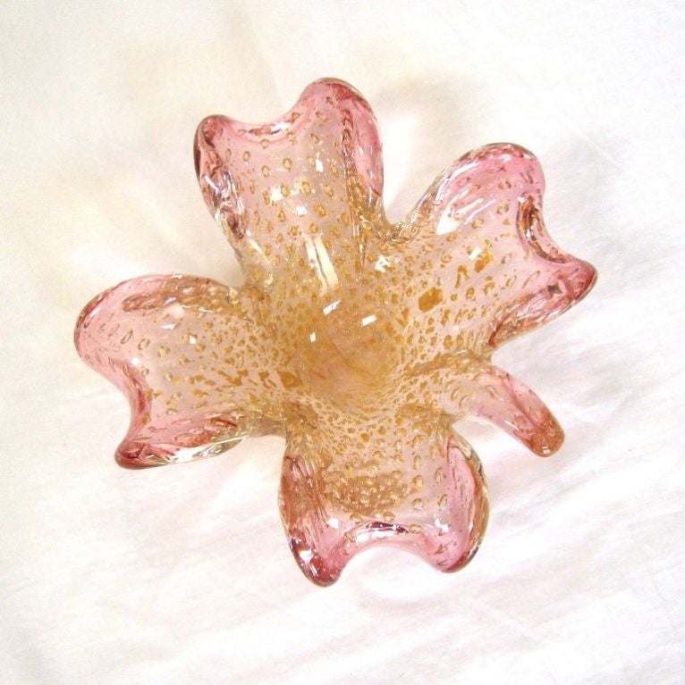 Murano Pink Glass Dish (GMD#2497)