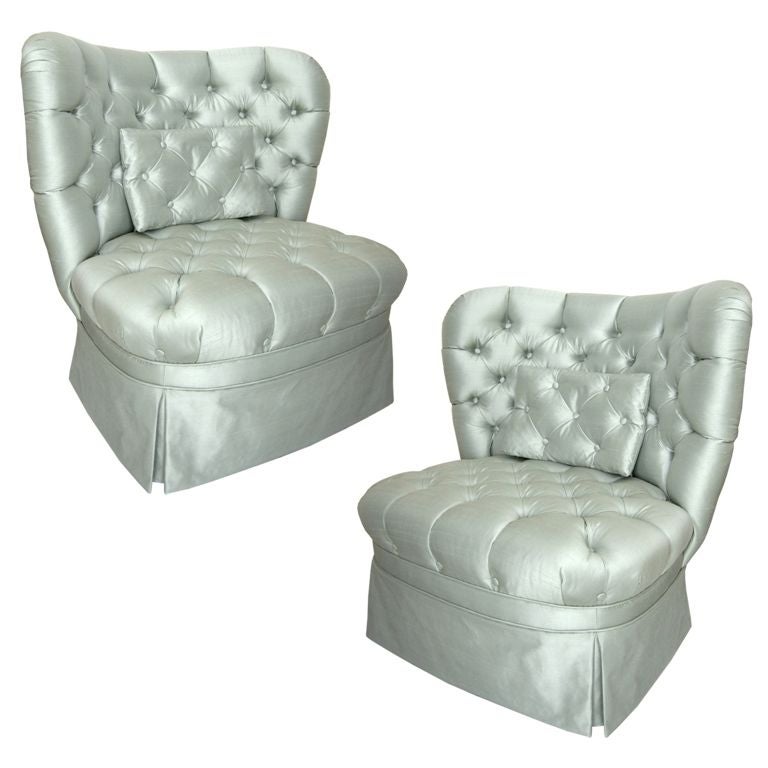 Pair Grand Scale Boudoir Chairs (GMD#2509)