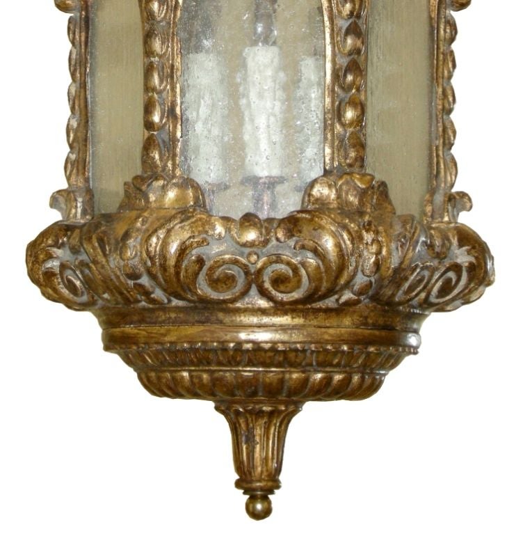 19th Century Louis XVI Style Giltwood Lantern (GMD#2513)