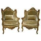 Pair 18th C. Austrian Rococo Arm Chairs (GMD#2551)