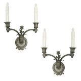 Pair Pewter Finished Bronze Sconces (GMD#2421)