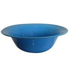 BLUE OPALINE GLASS BOWL