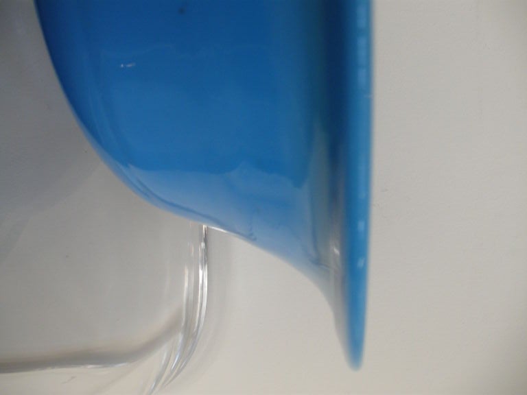 19th Century BLUE OPALINE GLASS BOWL