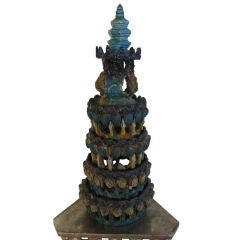 CHINESE GLAZED TERRACOTTA PAGODA