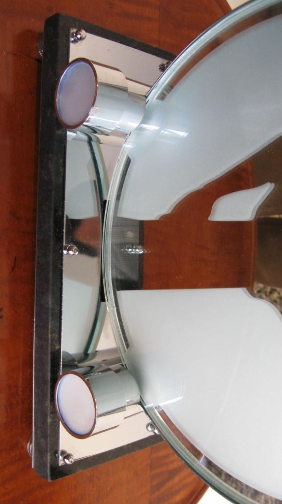 SINGLE ART DECO MIRRORED GLASS TABLE LAMP 2