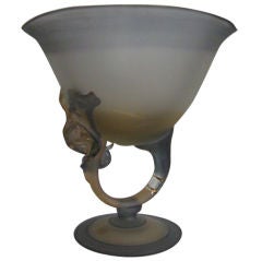 FROSTED GLASS MURANO CENTER PIECE