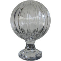 Vintage CUT CRYSTAL CLEAR  BANNISTER BALL