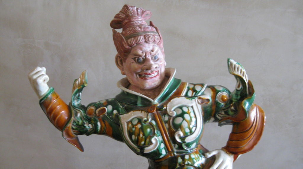 19th Century Chinese Terracotta  Mythical Warrior