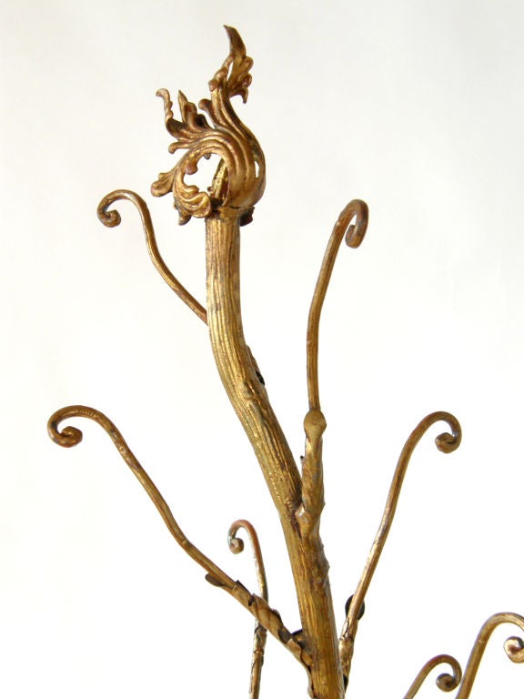 Wrought iron coat tree at 1stDibs