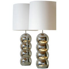 Vintage Chrome ball lamps