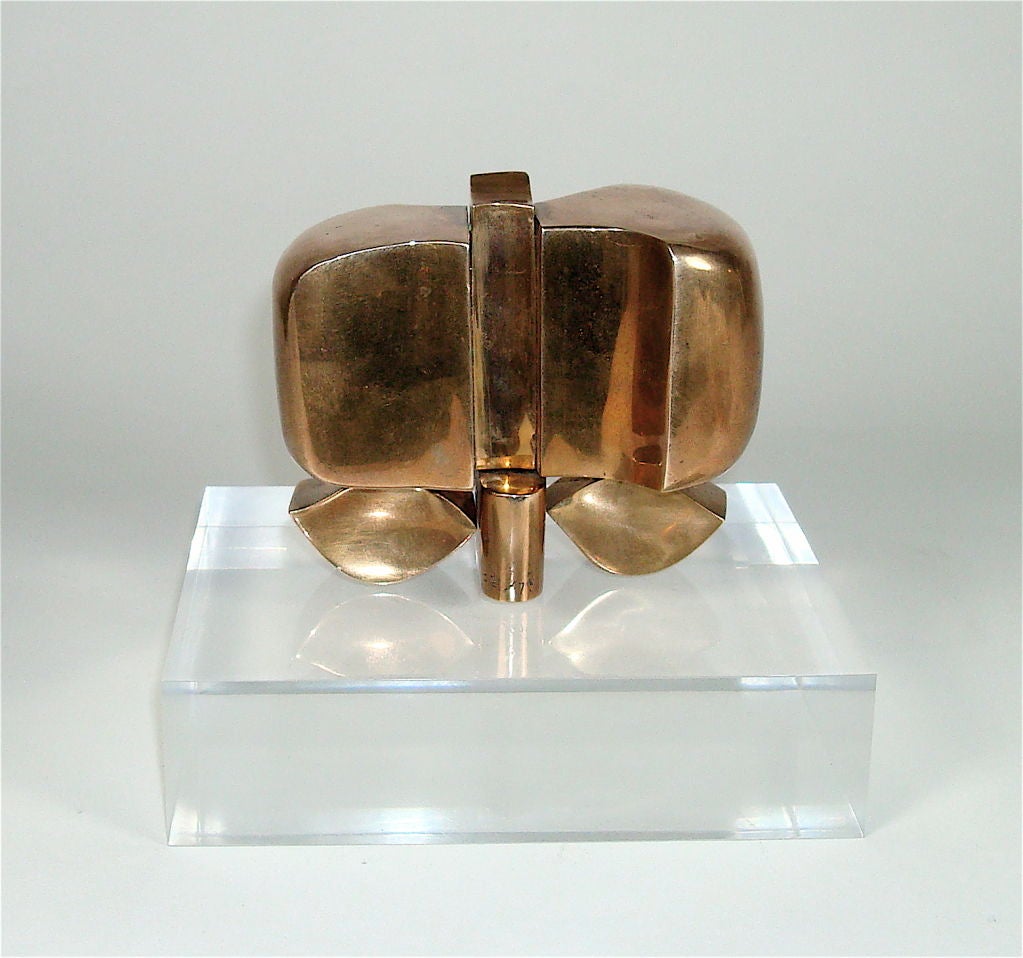 Lucite Bronze sculpture by Jose Luis Sanchez, Spanish, b 1926