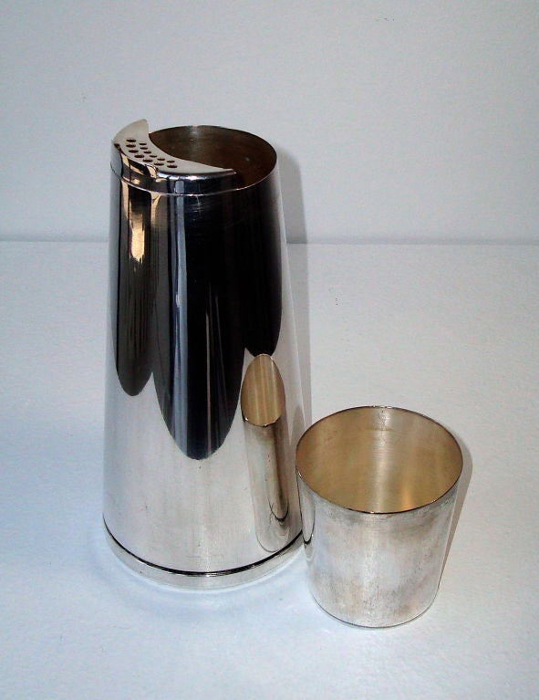 American Silver plate Cocktail Shaker by Napier