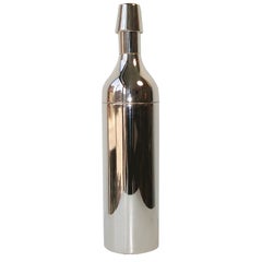 Italian Silverplate Cocktail Shaker In Bottle Form